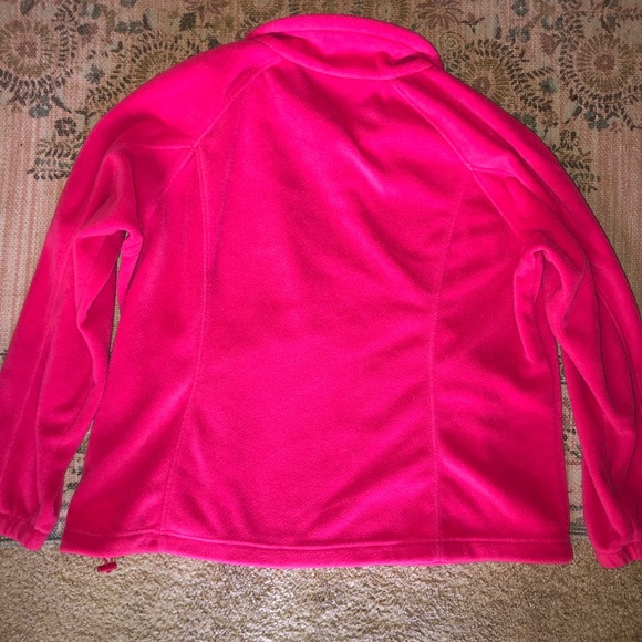 Columbia Pink 2X Zip Up Jacket With Pockets - Picture 3 of 5